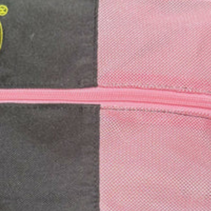 AKA USB Port Backpack <b>Black</b> Pink Laptop School Travel Backpack Embroidered Crest Large Capacity Book Bag with USB Charging Port - Product Image 5