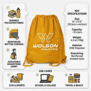 Sac de sport robuste et léger en PU imperméable avec compartiment à chaussures, fermeture à cordon, écologique pour le fitness et le cross-training - Product Image 4