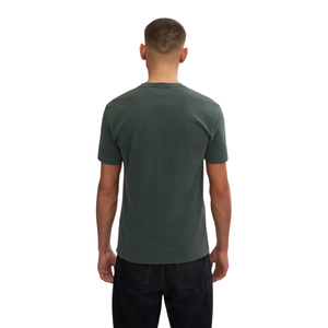 T-shirt uni à col rond et manches courtes pour homme, coupe slim droite, jersey minimaliste, personnalisable OEM, vente en gros, fabricant de vêtements basiques - Product Image 3