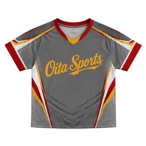 Maillot de lacrosse unisexe gris et rouge sublimé, léger, en polyester, réversible, uniforme sportif, tenue d'équipe, vêtements d'entraînement, vêtements athlétiques - Product Image 1