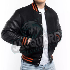 Chaqueta Varsity Vintage de Piel de Vaca de Alta Calidad, Resistente al Viento, para Hombre, Invierno, Mangas Largas, Transpirable, de Secado Rápido, Servicio OEM, Tallas Grandes - Product Image 1
