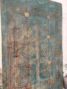 Auténtico Panel de Madera Tallado a Mano de Puerta Tribal India del Siglo XIX, Exquisito y Rústico, de Orissa, para Hogar, Oficina o Comedor - Product Image 5