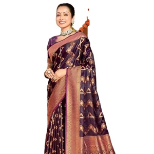 Belle collection de saris en soie de qualité supérieure pour femmes vêtements traditionnels indiens - Product Image 1