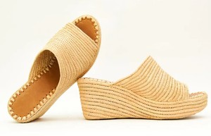 Sandalias de Rafia Natural Hechas a Mano, Tacones Tipo Zueco para Mujer - Product Image 3