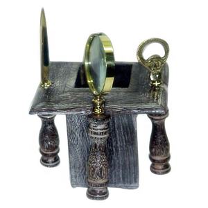 2025แว่นตาทองเหลืองโบราณดีไซน์ใหม่ดีไซน์การอ่านโลหะสไตล์วินเทจพร้อมคุณสมบัติแว่นขยาย - Product Image 1