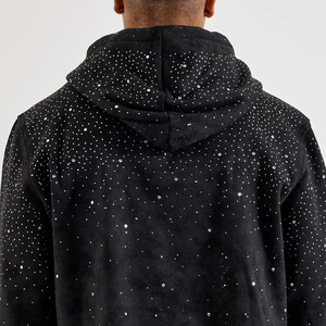 Survêtement léger coupe classique pour homme, coupe-vent, avec strass, en coton épais 100% chaud - Product Image 6