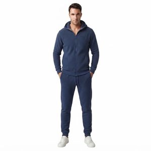 Chándal de Invierno para Hombre de Alta Calidad, con Logotipo Personalizado, de Felpa de Algodón Suave, Reversible, Grueso, Transpirable, Cómodo, Ropa Deportiva Informal - Product Image 5