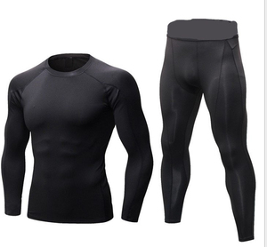 Ensemble de survêtement de compression personnalisé à séchage rapide pour hommes et femmes, idéal pour l'entraînement et la gym - Product Image 3