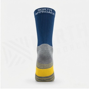 Chaussettes de sport North Approach Crew bleues, jaunes et grises, respirantes, pour la course à pied, pour adultes, saison estivale - Product Image 2