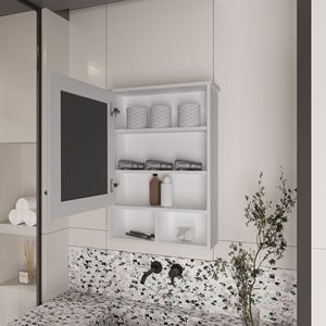 Armadietto per medicinali Gibson White Bathroom Shelves per riporre e organizzare oggetti - Product Image 5