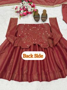 Ropa Étnica India y Pakistaní al por Mayor, Conjunto de Kurti Moderno de Diseñador, Lehenga Nupcial, Vestido Anarkali, Vestido de Fiesta, Crepé de Seda Natural Pesado - Product Image 6