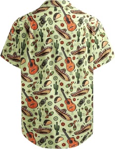 Men's Breathable <b>Hawaiian</b> <b>Shirt</b> Short Sleeve <b>Funny</b> Printed Casual Button Aloha <b>Shirts</b> Summer Beachwear Floral Print Velour - Product Image 5