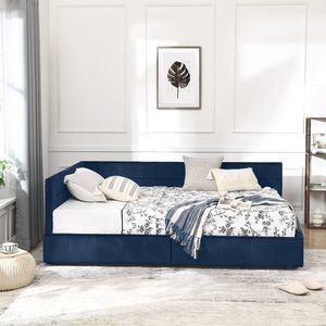 Full Size Tufted <b>Bed</b> Frame with <b>Storage</b> Comfortable Upholstered <b>Sofa</b> <b>Bed</b> Includes Backrest and Armrests for Bedroo - Product Image 4