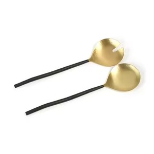 Elegant <b>Serving</b> <b>Spoon</b> Fork Set Metal Salad Accessories for Contemporary Homes - Product Image 2