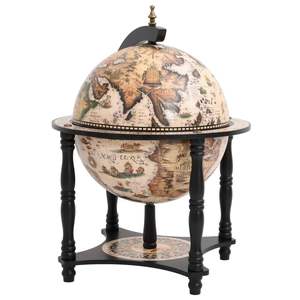 Soporte para Vino de Madera de Eucalipto Negro Sólido en Forma de Globo - Product Image 4