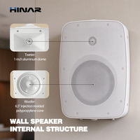 Kit d'enceintes de plafond encastrées 2.1 canaux, ensemble d'enceintes murales avec woofer de 6,5 pouces, amplificateur Bluetooth, musique d'ambiance intérieure/extérieure