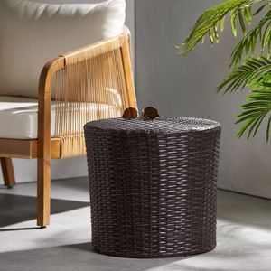 Tavolino da esterno Kingstown RD in vimini, design a barile - Product Image 2