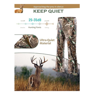 Wholesale Unisex Winter Breathable Waterproof Soft <b>Shell</b> Upland Camo Cargo Hunting Pants - Product Image 3