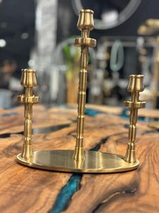 Candelabro de latón antiguo hecho a mano, portavelas de metal para decoración del hogar, eventos de boda, hotel, venta al por mayor, decoración navideña - Product Image 4