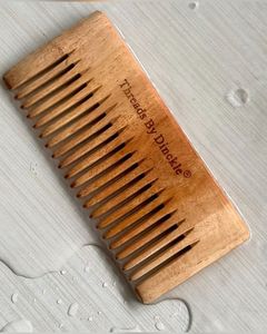 Handcrafted Neem Wood <b>Comb</b> <b>Wide</b> Tooth Hair Care Tool at Wholesale Price - Product Image 3
