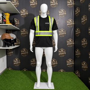 เสื้อยืดสะท้อนแสงแขนสั้นสำหรับคนงานก่อสร้าง เสื้อยืดนิรภัยสะท้อนแสงแบบมองเห็นได้ชัดเจน เสื้อทำงานระบายอากาศได้ดี - Product Image 4