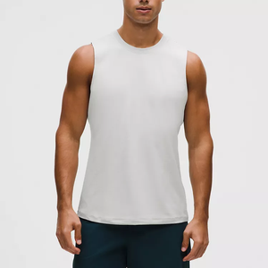 Casual Quick Dry Moisture Wicking Fitness Stringer Tank Top Men's Gym Workout <b>Singlet</b> Breathable <b>Running</b> Rayon/Spandex Crew Neck - Product Image 2
