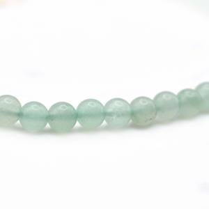 Collier en perles d'aventurine verte véritable avec fermoir plaqué or, bijoux en pierres précieuses vertes rondes, cadeau pour femmes - Product Image 3