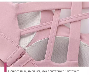 Soutien-gorge de sport personnalisable sans coutures, à maintien élevé, ajustable, pour la gym et le yoga, avec bretelles croisées - Product Image 5