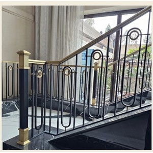 Diseño Moderno de Barandilla para Escaleras, Barandilla de Acero Inoxidable y Vidrio, Barandilla para Escaleras Interiores y Exteriores, Pasamanos Decorativo para Balcón, Decoración para Interiores del Hogar - Product Image 1