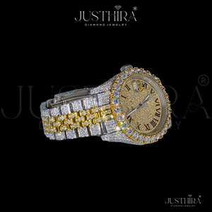 Reloj de Marca Completamente Adornado con Diamantes Moissanite, Joyería Hiphop de Plata, para Compromiso, Fiesta, Boda, Aniversario, Regalo para Ella - Product Image 3