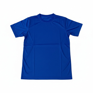 Camiseta de Manga Corta Azul Rey para Hombre, 100% Poliéster, Secado Rápido, Corte Regular, Color Sólido Informal, Cuello Redondo, Tejido de Punto Transpirable - Product Image 6