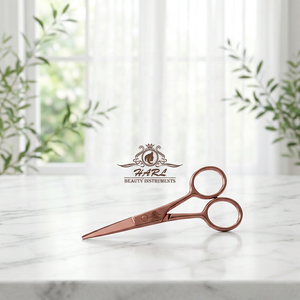 Tijeras para Cejas, Color Oro Rosa, Multifunción, 4.5 Pulgadas, Tijeras Pequeñas con Hoja Recta y Afilada - Product Image 2