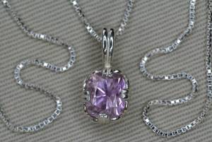 Colgante de Kunzita Natural Certificada en Plata de Ley, Joyería de Piedras Preciosas Rosas y Púrpuras, Regalo para Ella, Joyería Fina y Elegante - Product Image 6