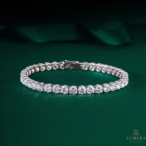 Bracelet tennis en diamant cultivé en laboratoire certifié IGI, taille brillant rond, bijoux fins de luxe pour femmes - Product Image 4