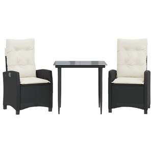 Conjunto de Comedor para Jardín Mediano con Cubiertas Removibles de Ratán PE Negro - Product Image 2