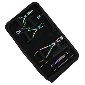 Professional Hair Extension Tools Kit Microbeads Crimping Remover TapeIn Plier Keratin Bond <b>Cutter</b> Hook Loop Comb Parting Finger - Product Image 6