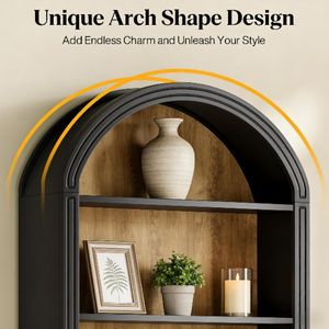 <b>Tall</b> Bookshelf Stylish Bookcase for Home or Office Versatile <b>Storage</b> Solution - Product Image 3