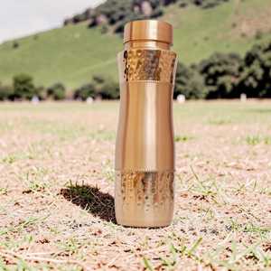 Pure Copper Classic Leak-Proof <b>Large</b> Capacity Portable Travel Yoga Water Bottle with Lids Hammered Design Eco-friendly <b>Gift</b> - Product Image 3