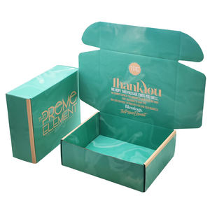 Caja de Cartón Corrugado para Envíos Postales de Cosméticos Color <span class=keywords><strong>Aguamarina</strong></span> Personalizada, Embalaje para Envíos de Productos de Belleza con Diseño de Logotipo - Product Image 1