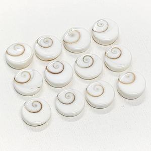 Cabochons en coquille d'œil de Shiva de qualité AAA, forme ronde, pierres précieuses naturelles, 10 mm, pierres précieuses en coquille de cristal de guérison pour la fabrication de bijoux - Product Image 1