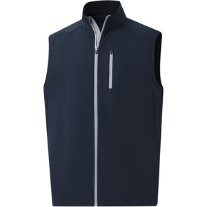 Contrast Trim <b>Men</b> Golf <b>Vest</b> Color Accent Softshell Body Warmer Stylish Finish Performance Athletic Gilet Outerwear - Product Image 1