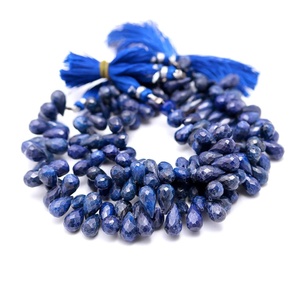 Perles de lapis-lazuli facettées en forme de goutte d'eau, perles de lapis-lazuli naturelles pour la fabrication de bijoux, colliers, pendentifs, boucles d'oreilles, en vrac - Product Image 3