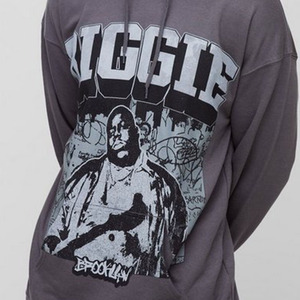 Vente en gros de sweat-shirts à capuche pour hommes en molleton avec impression numérique sous licence Biggie, coupe ample personnalisée, 100% coton, nouveau design - Product Image 2