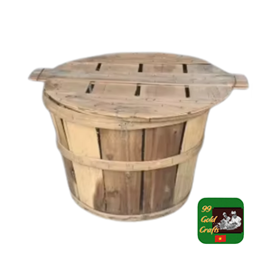 VIETNAM: Eco-friendly Furniture Wooden Storage Baskets with Lids- Wholesale Wood Crab Basket Customized Size <b>Printed</b> Basket - Product Image 4