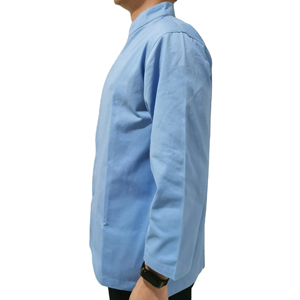 Veste de chef pour homme, couleur unie, prix bas, respirante et lavable, logo personnalisé, vente en gros OEM, pour restaurant et cuisine - Product Image 3