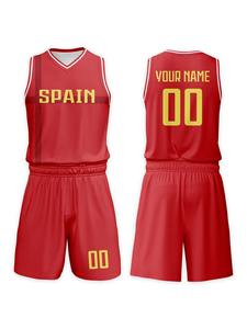 Conjunto de Uniforme de Baloncesto Personalizado Estilo Español para Niños, con Nombre y Número, para Niños y Niñas, Kit Deportivo para Fanáticos, Poliéster, Marca Personalizada - Product Image 6