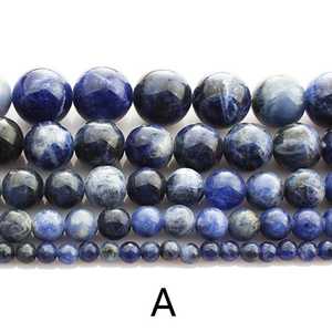 Cuentas Sueltas Redondas de Sodalita Azul Natural de Primera Calidad para la Fabricación de Joyas, Pulseras, Collares, Accesorios DIY - Product Image 2