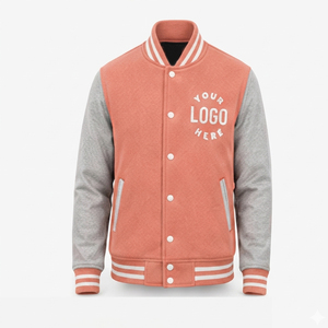 Wholesale Winter <b>Men's</b> Varsity <b>Jacket</b> OEM Custom Logo Canvas Front Leather Hooded Reversible Long Sleeves Casual Top Selling - Product Image 1