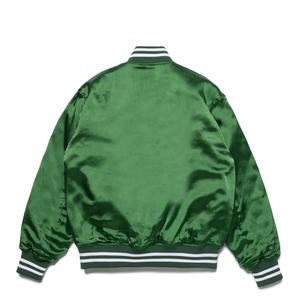 Chaquetas Varsity de Satén con Logotipo Personalizado, Chaquetas de Béisbol Universitarias Lisas de Satén con Botones y Forro Acolchado para Invierno, Tallas Grandes - Product Image 6