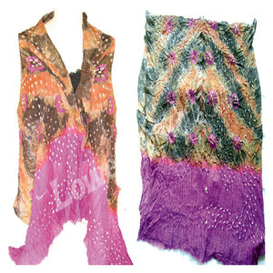 Écharpe élégante en coton tie-dye, légère, respirante, en tissu doux, accessoire de mode pour un usage quotidien décontracté, les voyages et les saisons. - Product Image 3